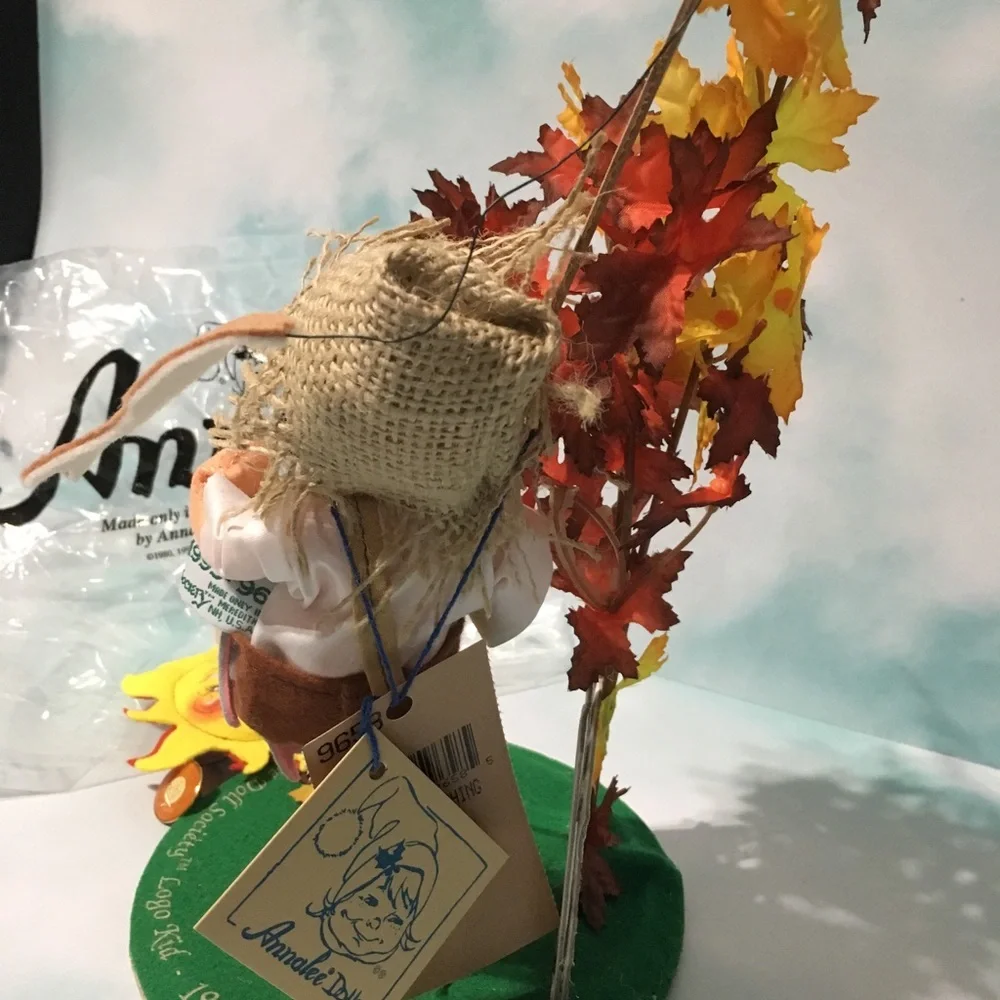 Annalee Fall Fisherman Doll with Orange, Yellow, Red and Green Accents